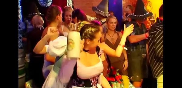 Raucous group banging session